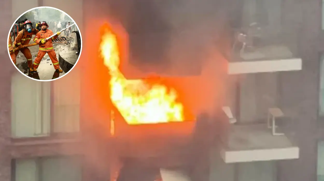 Aldgate flats fire: 100 firefighters tackle major blaze in east London as 11 people led to safety