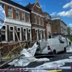 Driver Cheats Death as Scaffolding Collapses Onto Car in Stoke Newington High Street