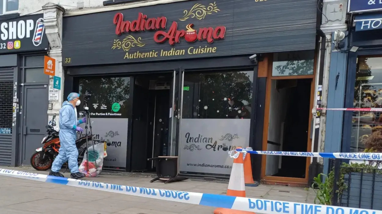 Indian Aroma Ilford Firebombing Three Injured in Arson Attack