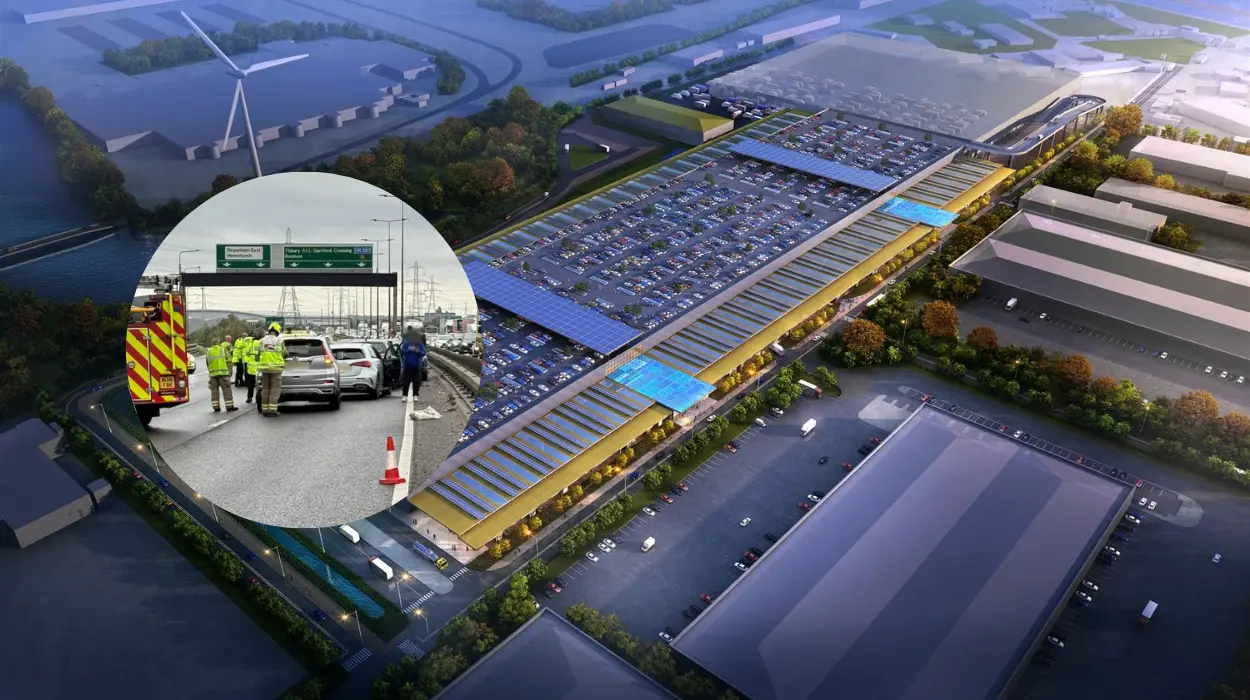 A13 Dagenham to Rainham Crash: Car Turning Causes Collision