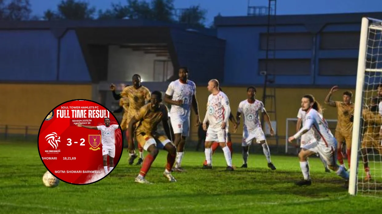 Barnwell Hat-Trick Keeps Soul Tower Hamlets Top After 3-2 Win