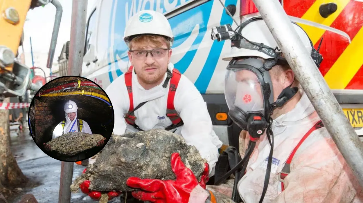 100-Tonne Fatberg Found in Whitechapel, East London Sewer