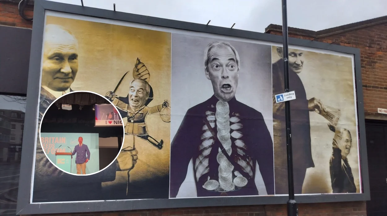 Farage Putin Billboard Hackney Mystery Unfolds
