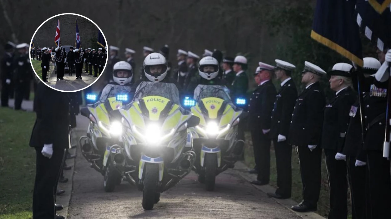 Full ceremonial funeral for Essex police motorcycle officer who died on duty