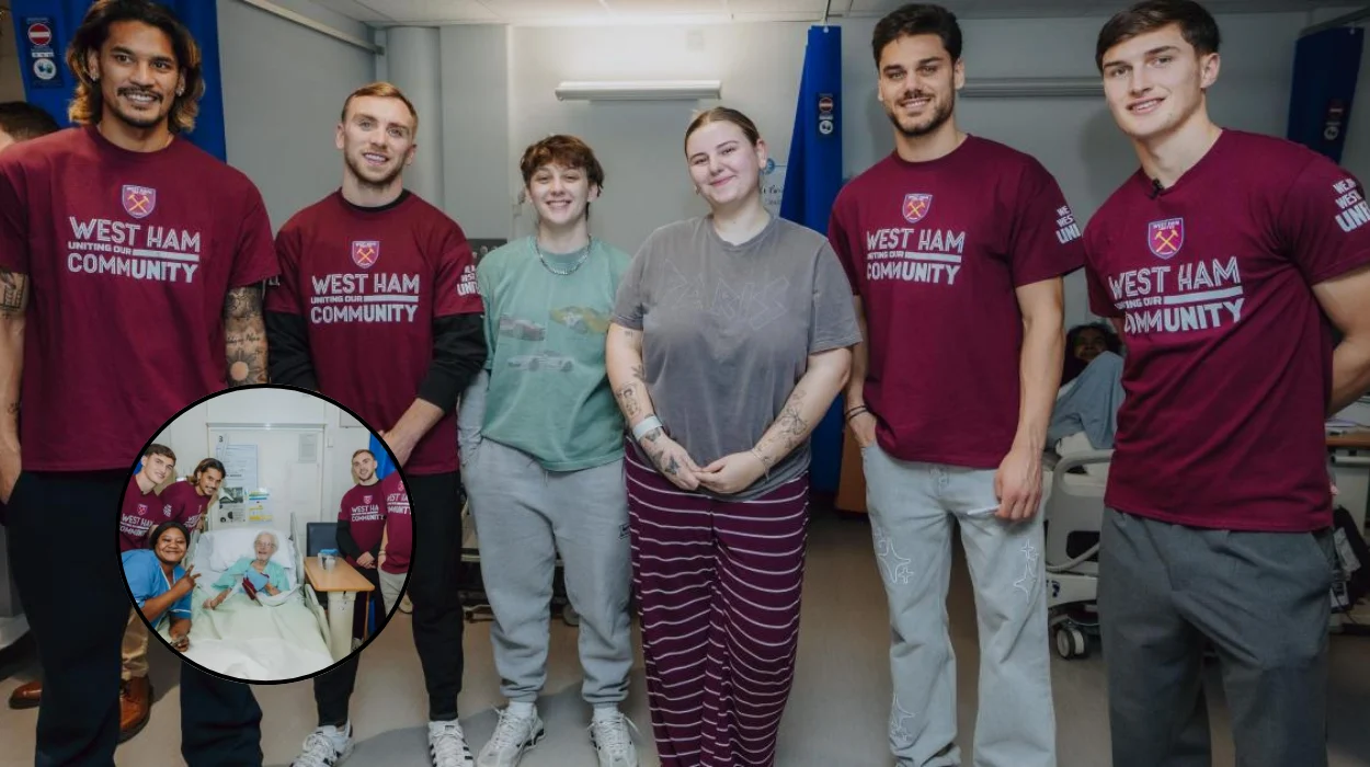 West Ham Players Visit Hospitals in United at Christmas Campaign