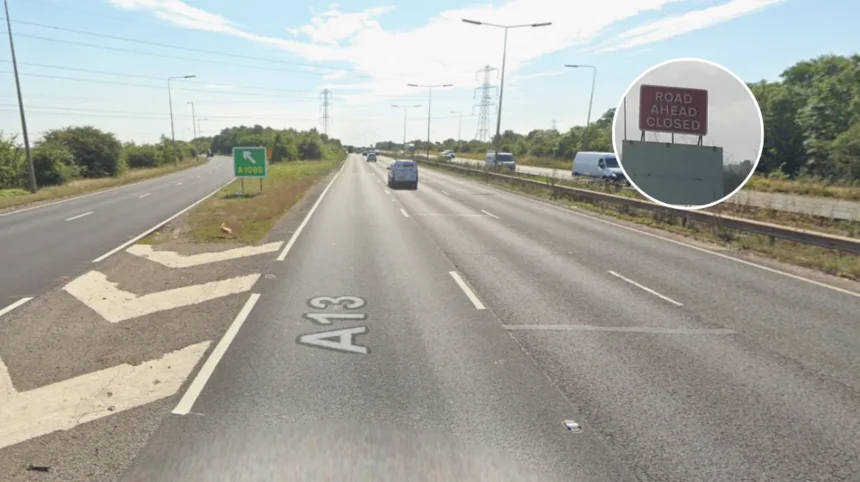 A13 Westbound Closed in Rainham after Car Fire - Recap 2026