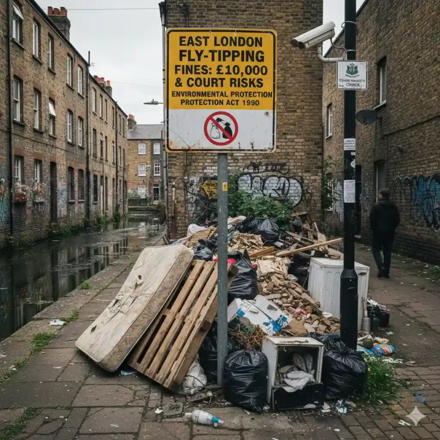 East London Fly-Tipping Fines: £1,000 Penalties & Court Risks