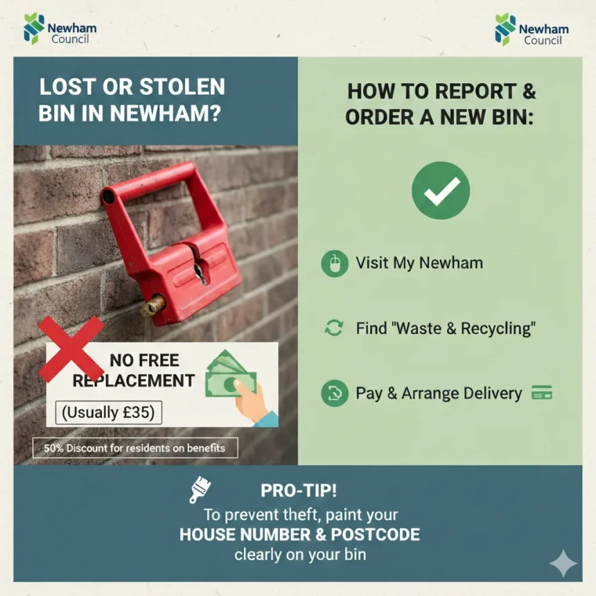 How to Report Stolen Bin & Get Free Replacement in Newham