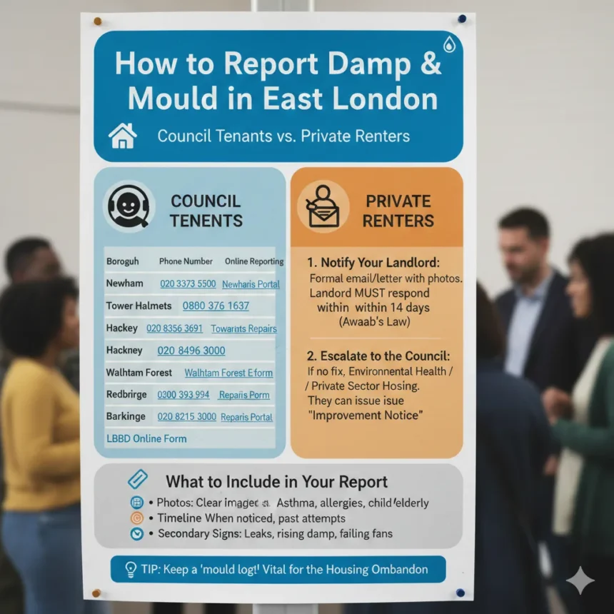 How to report damp and mould in East London