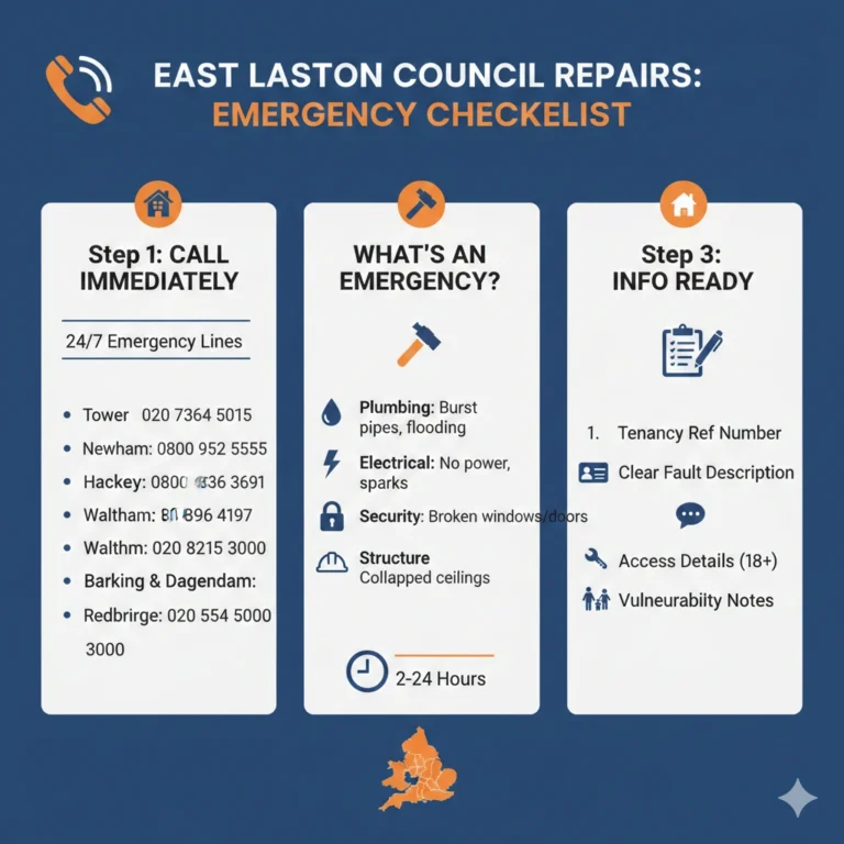 How to request emergency council repairs in East London