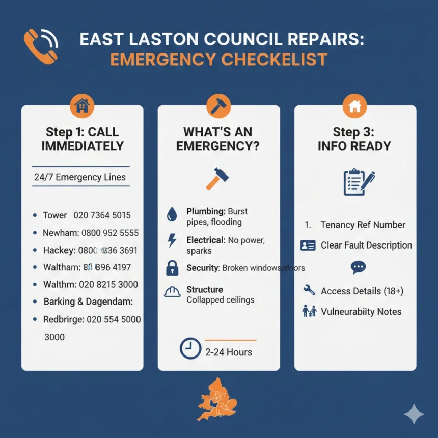 How to request emergency council repairs in East London