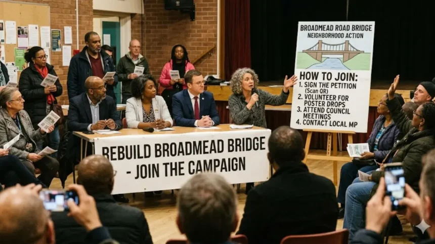 How to join the campaign to rebuild Broadmead Road Bridge