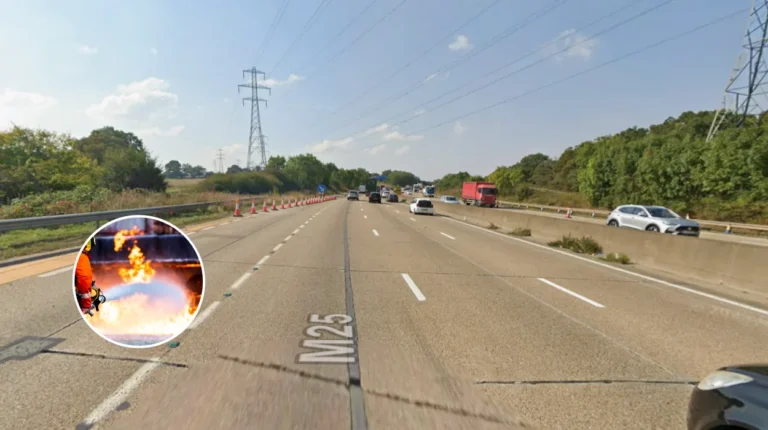 M25 Lanes Stopped Near Havering After Vehicle Fire Havering 2026