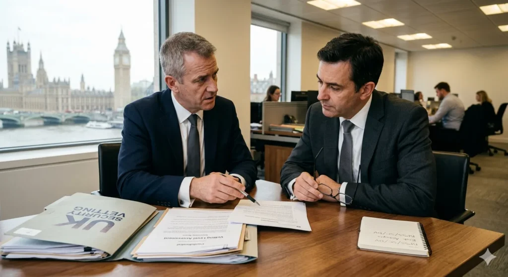 How does the UK security‑vetting system normally work?