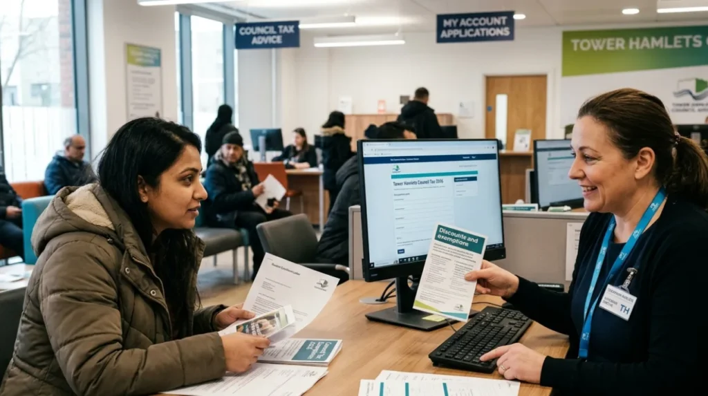 What discounts and exemptions exist for Tower Hamlets Council Tax 2026?