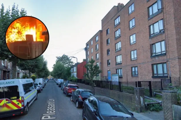 Hackney fire at Clapton maisonettes, London Fire Brigade responds, 2026