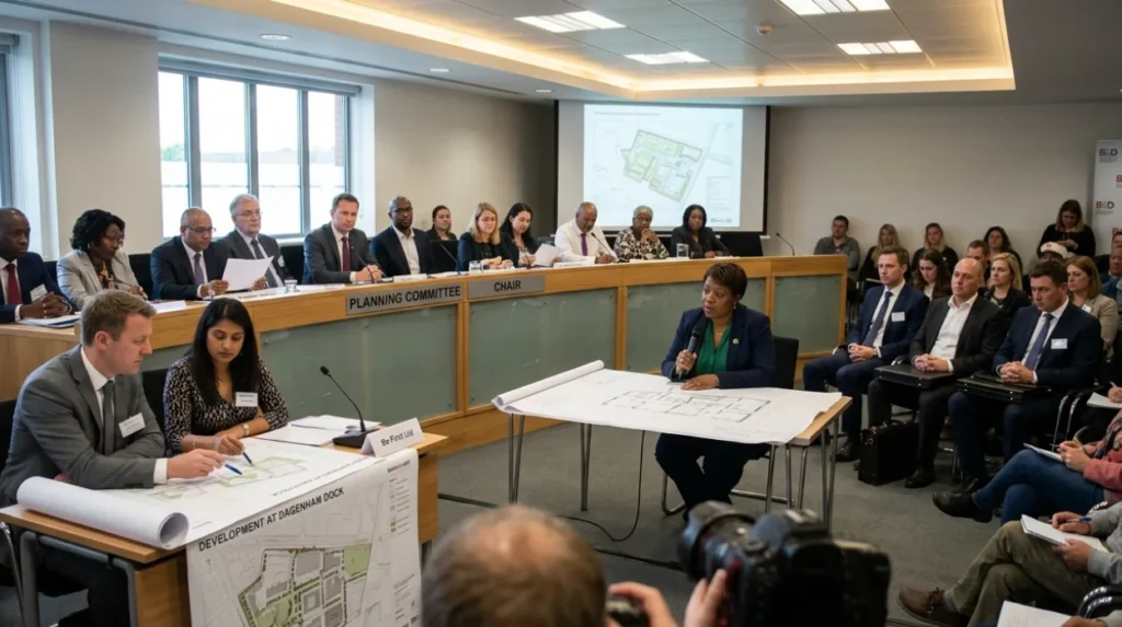 How does Barking and Dagenham manage major planning applications?