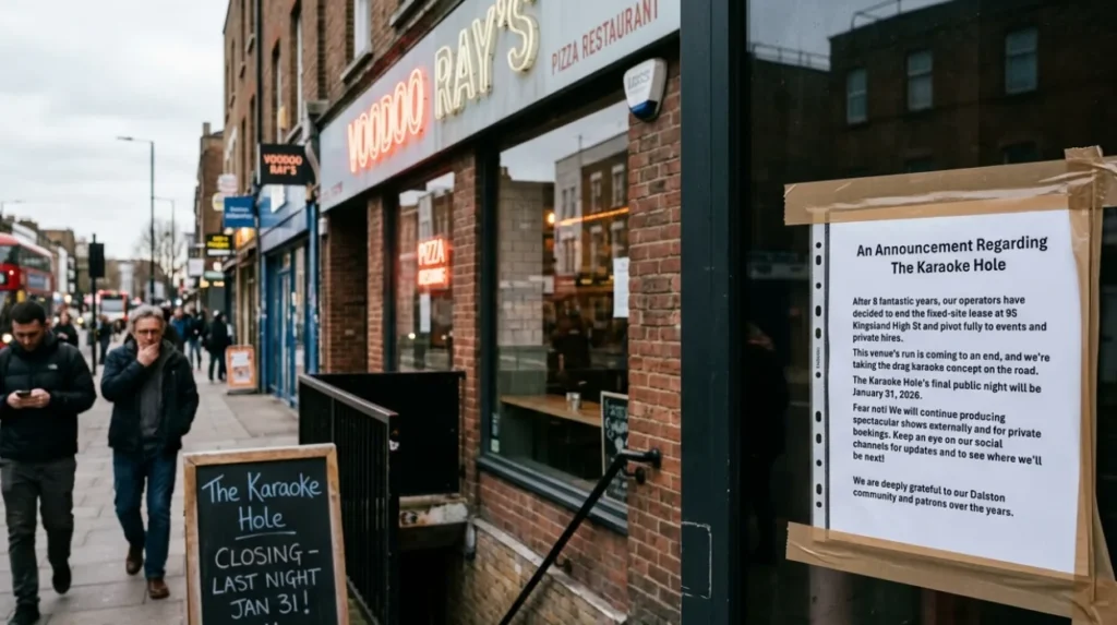 Why did the Dalston drag karaoke bar close?