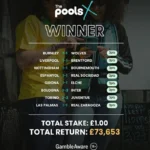 Arsenal season-ticket holder wins £73k on The Pools