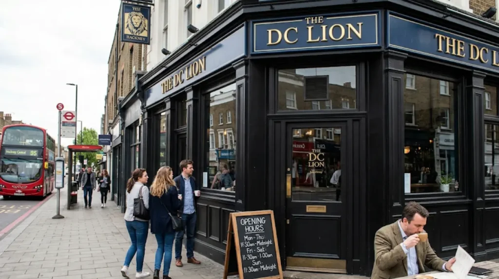What are the DC Lion Hackney opening hours on Mare Street?
