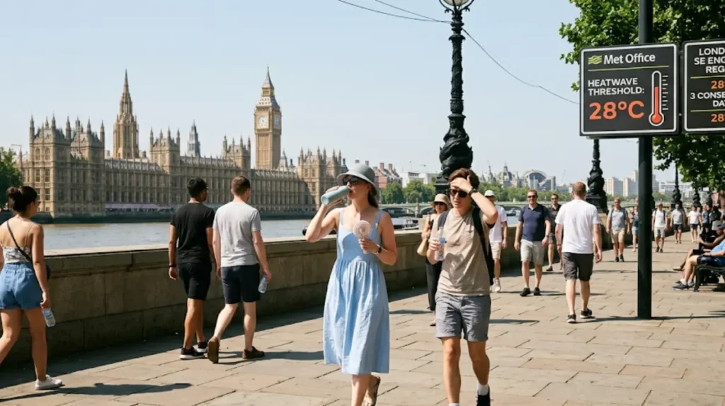 What is a UK heatwave and how does the Met Office define it?