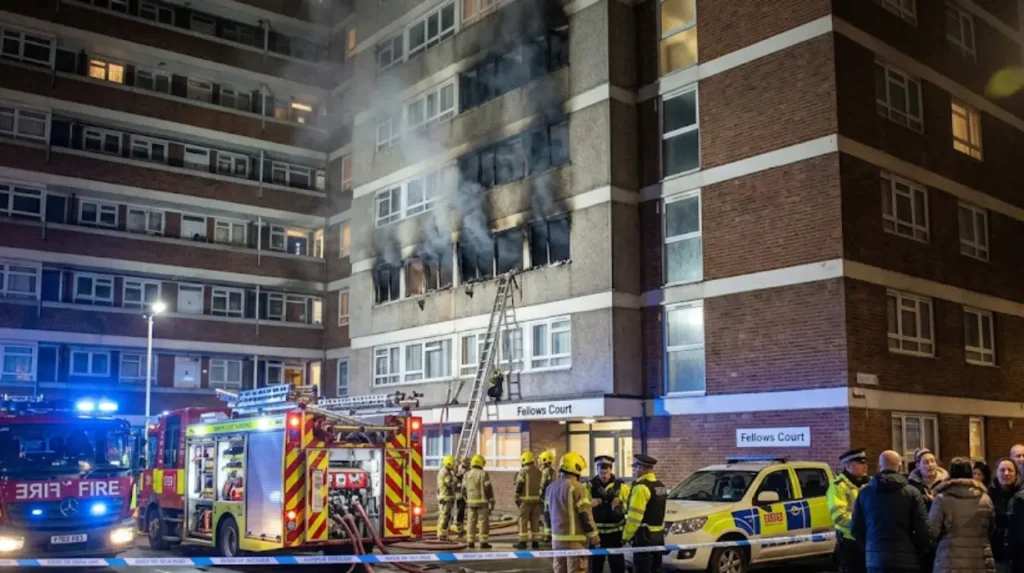 What Happened During the Fellows Court Fire?