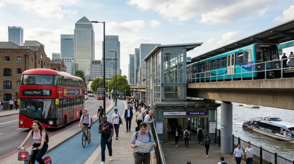 What transport links serve Tower Hamlets and how do visitors get around?