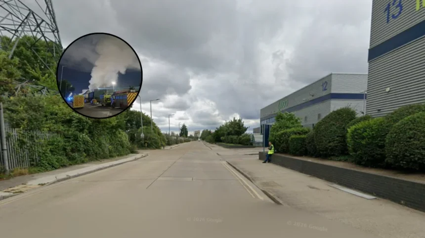 Firefighters Tackle Major Waste Facility Blaze on Chequers Lane, Dagenham 2026
