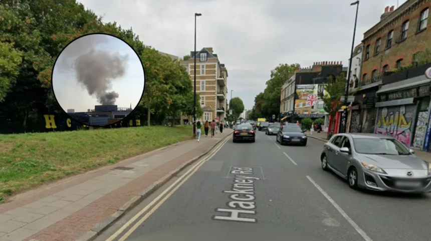 Shoreditch fire on Hackney Road evacuates residents, 2026