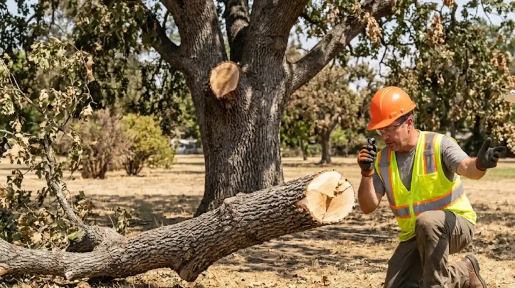 What causes branches to drop during hot weather?