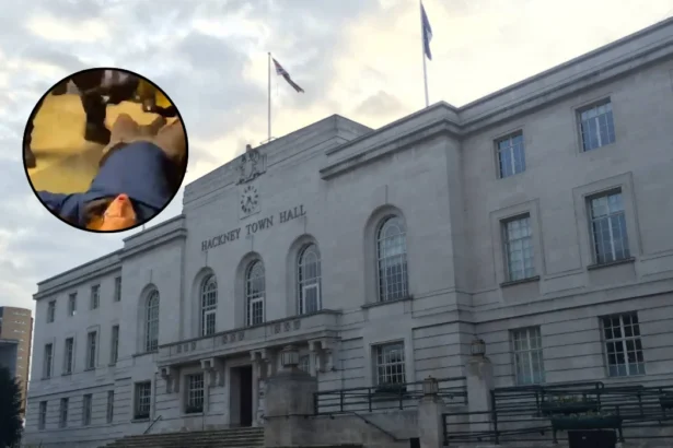 Hackney Council Security Guard Pushes Housing Activist During Protest Hackney 2026
