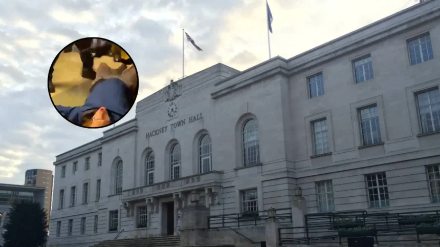 Hackney Council Security Guard Pushes Housing Activist During Protest Hackney 2026