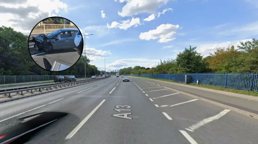 Speeding Ford Fiesta Collides with Car on Newham Way 2026